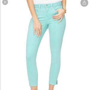 NYDJ Ami Slit skinny ankle green 10 and 12